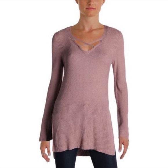 Free People Women’s Crisscross Boho Tunic Dress Sweater Size S - Picture 2 of 12